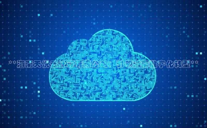 杏鑫平台手机登录入口彩讯股份**海南天悦云计算有限公司：引领海南数字化转型**